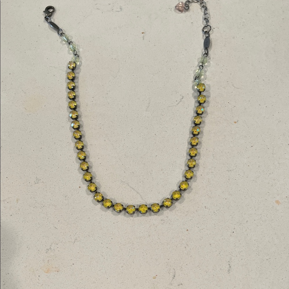 Chic Yellow Gemstone Necklace
